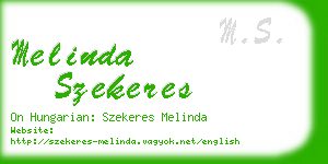 melinda szekeres business card